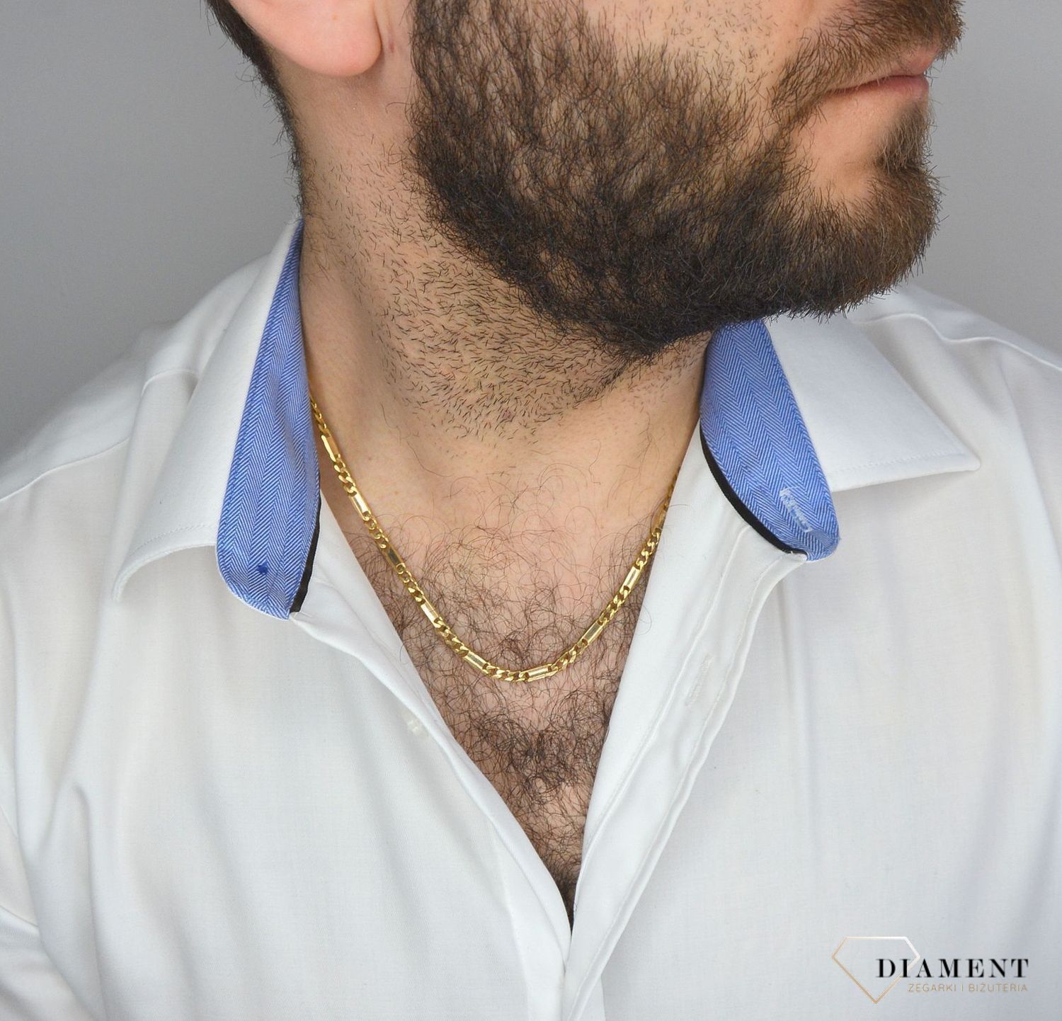 Złoty łańcuszek 333 pancerka z blaszką 4 mm DIA-LAN-1439-333 4mm (2).jpg